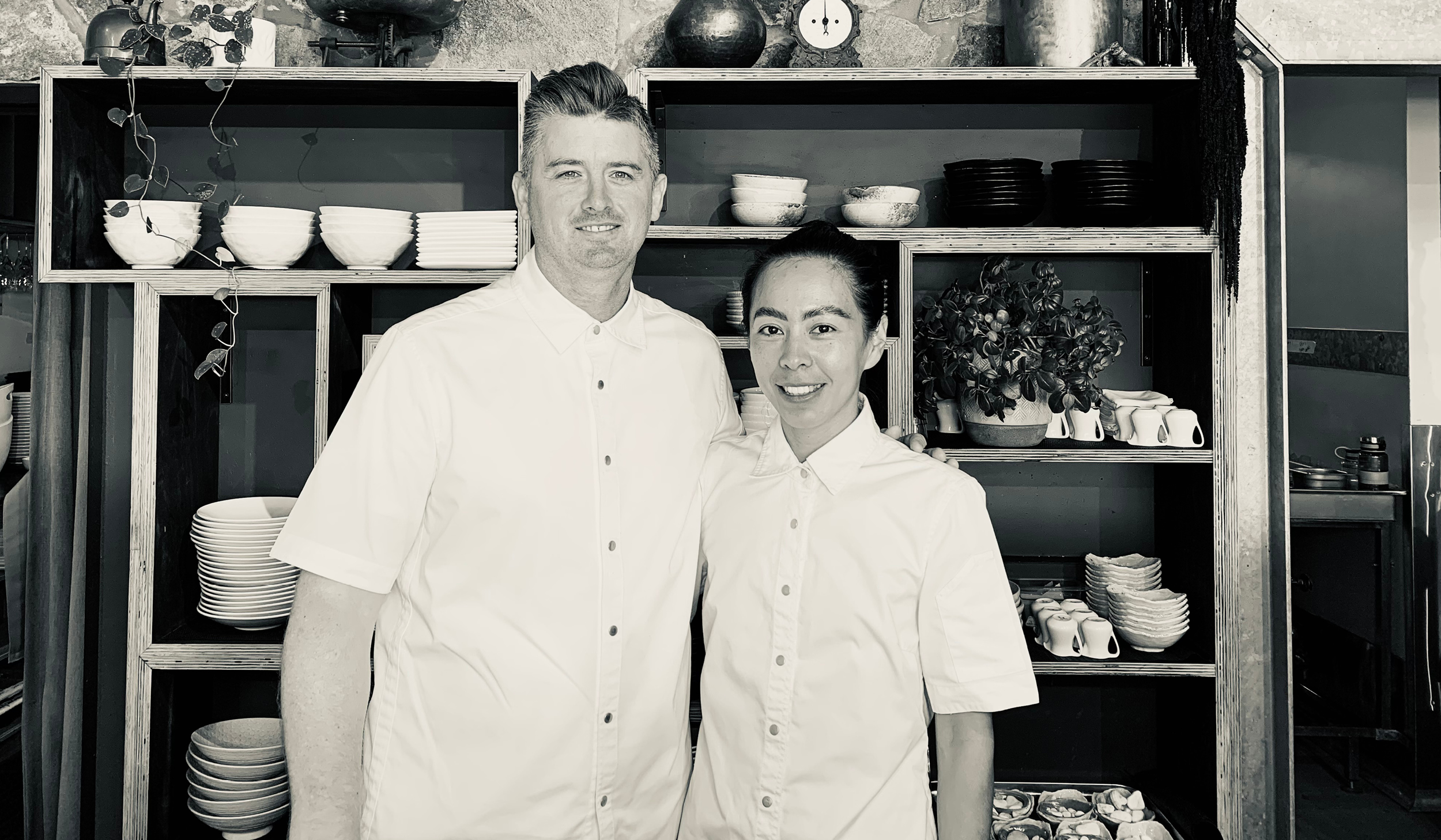 Two chefs in Wills Domain restaurant